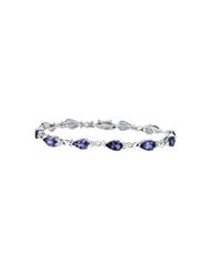 Tanzanite.com 14k White Gold Tanzanite and Diamond Bracelet 10.50 CT TW