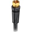 RCA 3' Rg-6 Coaxial Cable With Gold Plated F Connectors (Black)