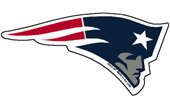 New England Patriots 3.5" x 3.75" Colored Cling