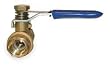 Industrial Grade 1WMP1 Ball Valve, Two Piece, 1/2 In, Brass Body