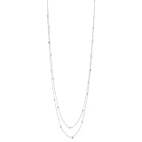 Yukester 2-Strand Silver Ball Chain Brass Neck