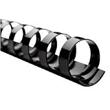 CombBind Plastic Binding Combs, 3/8" Diameter, Black, 25 Combs/Box GBC4090022