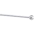Solid 14KT White Gold 1.5mm Genuine Diamond Straight Fishtail 3/4 - 18 Gauge