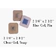 2 1/4" x 2 1/2" - #646 Clear Gel Multi-Day Electrodes (Snap) - Pack of 40 -#646