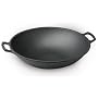 Emeril Pre-Seasoned Cast Iron 14-Inch Open Flat Bottom Wok