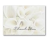 White Calla Lillies Thank You Note Cards