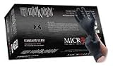 Microflex (MFXMK296M) MidKnight Black Powder-Free Nitrile Examination Gloves - Medium