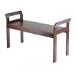 Hall Bench 42" Walnut Finish By Winsome Furniture