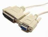 Cable, Serial Printer, AT, DB9F/DB25M, 10'