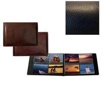 RODEO BLACK pebble grain leather #178 album with 4-on-a-page pockets by Raika - 4x6