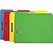 Business Source Fastener File Folders, 1/3" Tab Cut, Assorted Tab Position, Letter Size, Assorted Colors, Box of 50