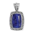 .925 Silver & Lapis Rectangular Pendant