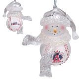 Los Angeles Angels MLB Home Run Snowman Ornament (3")