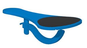 Blue Ergoboard With Black Pad