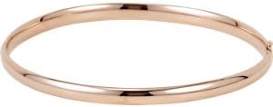 14k Rose Gold Hinged Bangle Bracelet