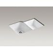 Kohler K-5931-4U Executive Chef Kitch Sink, White