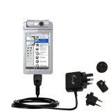 International Wall Charger w/ Tip Exchange for the Sony Clie NX73V Rapid AC - Gomadic Brand
