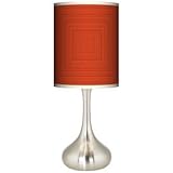 IMAGE OF Stacy Garcia Crackled Square Coral Giclee Kiss Table Lamp