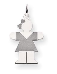 Genuine IceCarats Designer Jewelry Gift 14K White Gold Kid Charm