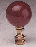 Finial Showcase Burgundy Ceramic 35 mm Fan Pull- FP-128/FP-128
