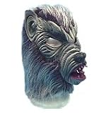 Review Pams  / Scary Halloween Masks | Grey Werewolf Mask with Hair