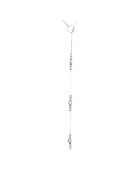 Sterling Silver 22 Inch 5mm Mirror/3mm Polished Bead Lariat Necklace