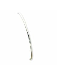14k White Gold 2mm Solid Polished Half-Round Slip-On Bangle