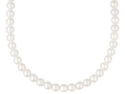 10KT 5 TO 5.5MM NATURAL WHITE CULTURED AKOYA PEARL NECKLACE
