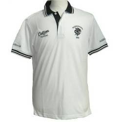 COTTON TRADERS Adult Barbarians Polo, White, S