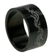 316L Stainless Steel Ring with laser cut design that resist fading. Width: 10mm