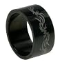 316L Stainless Steel Ring with laser cut design that resist fading. Width: 10mm