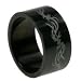 316L Stainless Steel Ring with laser cut design that resist fading. Width: 10mm