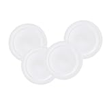 Emile Henry 8-inch Salad/Dessert Plates, Set of 4, Blanc