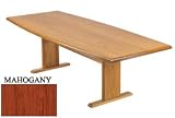 Conference Table 72 Inch Boat Shaped Mahogany Finish