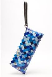 Nahui Ollin Berry Blue Rosy Cheeks Wristlet