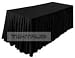 Long Tables - TEKTRUM 8' FT LONG FITTED TABLE SKIRT COVER FOR TRADE SHOW - BLACK COLOR