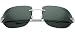 CARTIER SUNGLASSES DESIGNER FASHION AUTHENTIC BRUSHED RUTHENIUM FINISH METAL FRAME |RIMLESS RECTANGULAR-OVAL SHAPE GREEN LENS T8200697