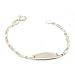 Bracelet Gourmette Figaro de Bébé en Argent Fin Présenté par la Olivia Collection