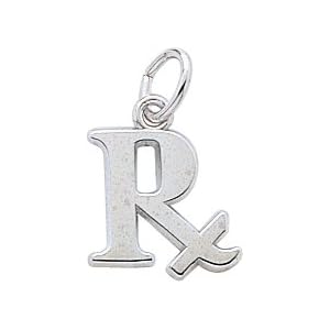 Pharmacy Charm, 14K White Gold by