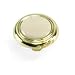 1-1/4" Dia Almond Polished Brass Knob