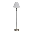 Floor Lamp with Shade - Brushed Steel/ White