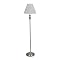 Floor Lamp with Shade - Brushed Steel/ White