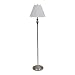 Floor Lamp with Shade - Brushed Steel/ White