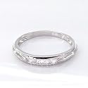 0.15 Carat Round Diamond Wedding Ring in 18ct Solid White Gold