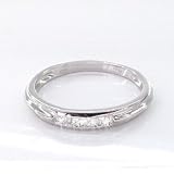 Image of 0.10 Carat Round Diamond Wedding Ring in 18ct Solid White Gold