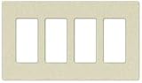 Lutron Dimmers CW4 4-Gang Wallplate White Claro wall plates Lighting