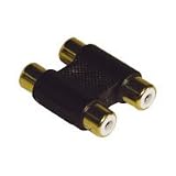 Coupler, 2 x RCA phono socket to 2 x RCA phono socket - gold plated (Product Code: 50225 P107.229)