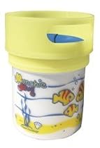 Munchie Mug - The New Spill Resistant Snack Cup for Toddlers. Made in the USA. - BPA Free. FDA compliant materials. - Yellow Top