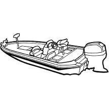Carver Trailerable Boat Cover for Angled Transom Outboard Bass Boats by