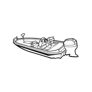Carver Trailerable Boat Cover for Angled Transom Outboard Bass Boats by